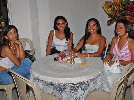 A group of alluring Colombian singles during the socials in Colombia